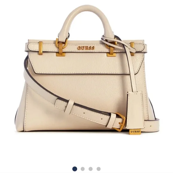 Guess Sestri Mini Beige Satchel Bag NWT - Picture 2 of 9